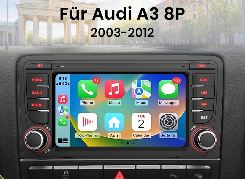 OEM-Look Android-Radio im Audi A3 8P, Berlin
