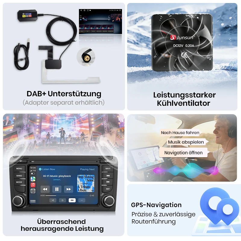 Werkslook-Radio im Audi A3 8P, Berlin