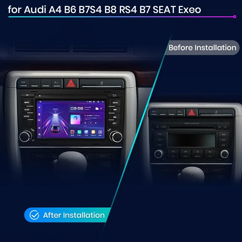 Werkslook-Radio im Audi A4 B6/B7, Berlin