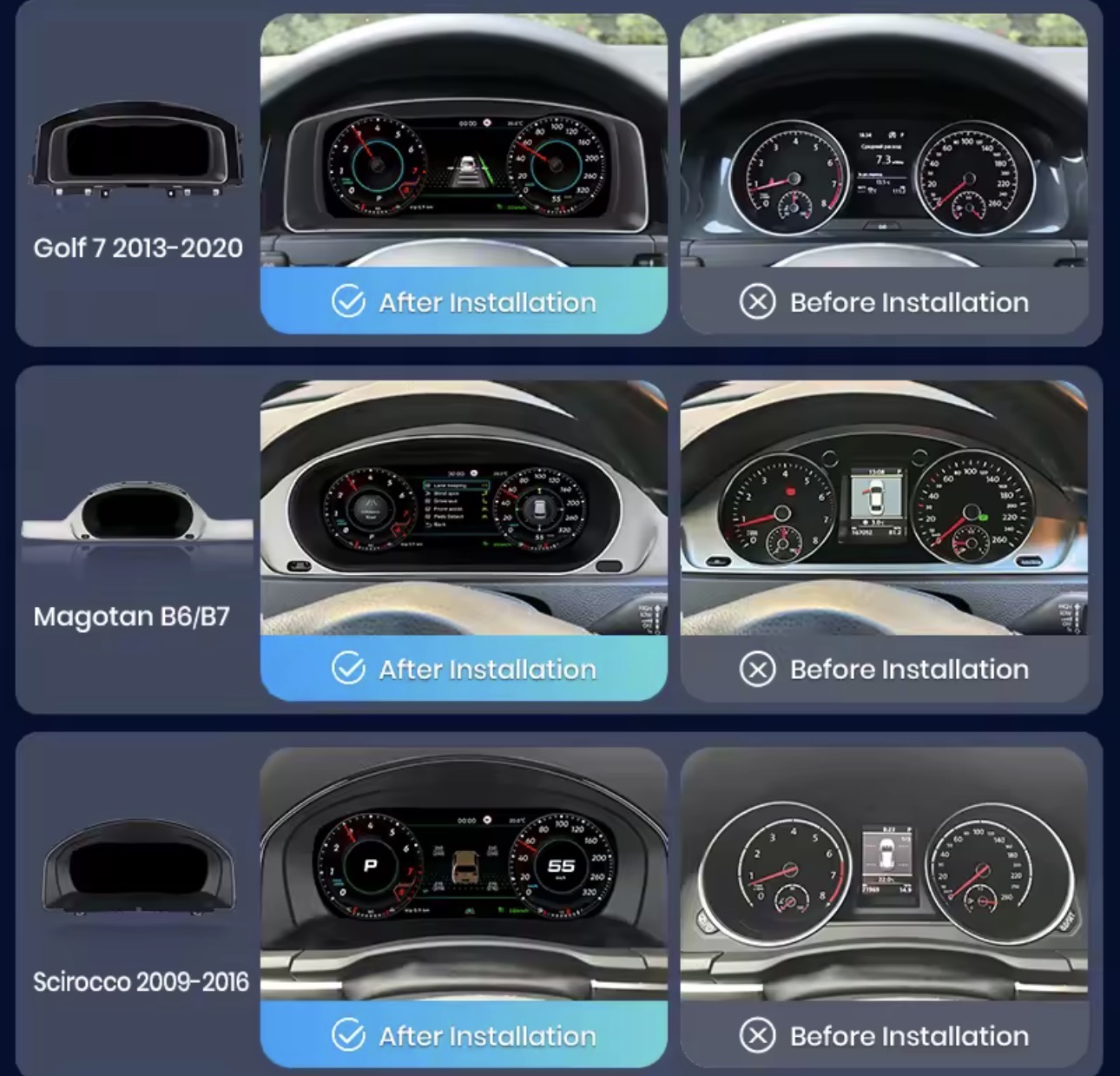 Vorher Nachher Cluster VW