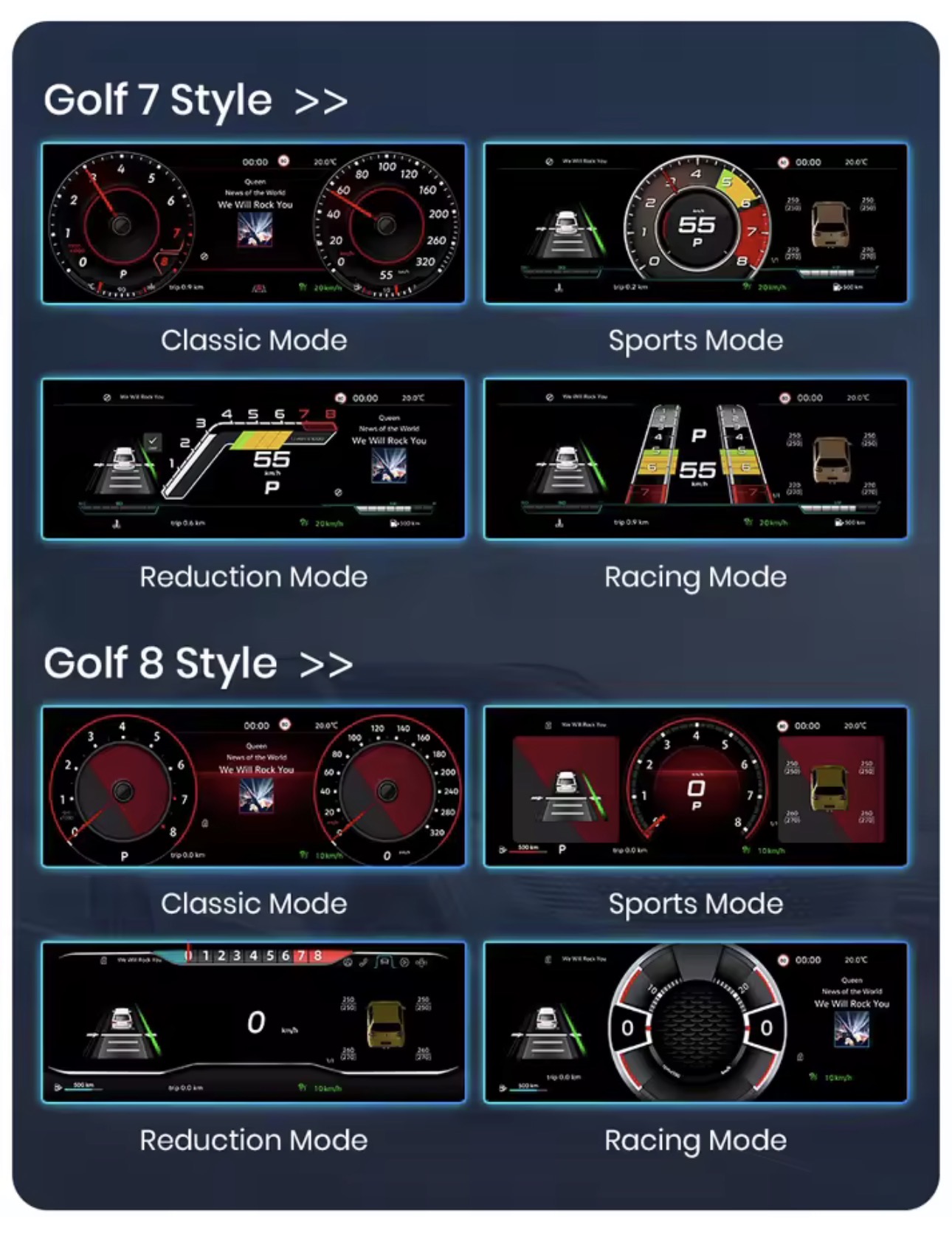 UI Styles Golf 7 Golf 8
