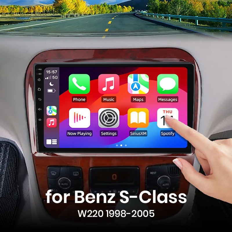 Android-Radio im Mercedes S-Klasse W220, Startbildschirm, Berlin
