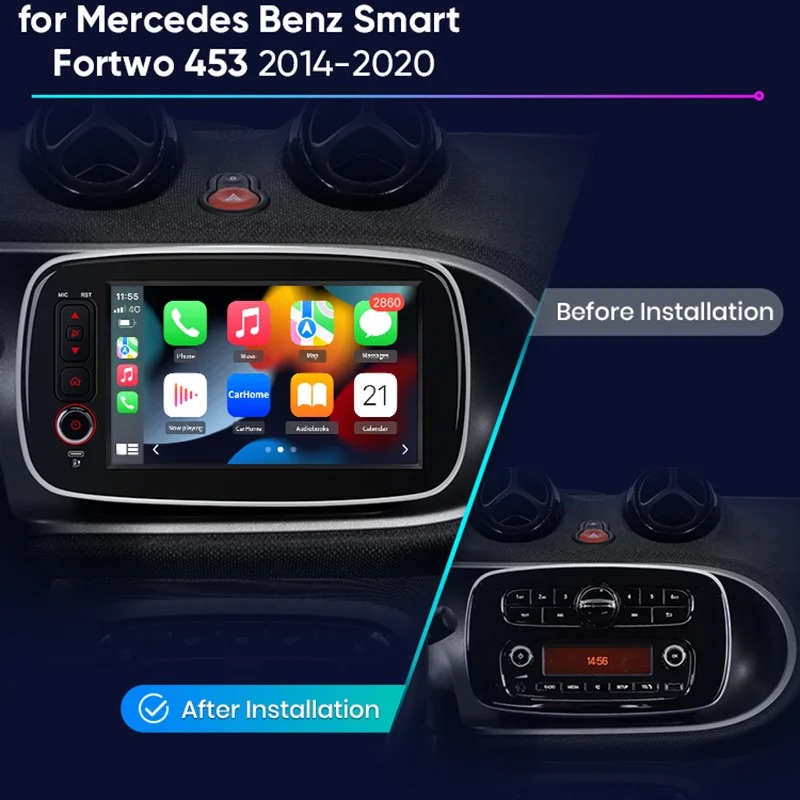 Werkslook-Radio im Smart 453 Fortwo, Berlin