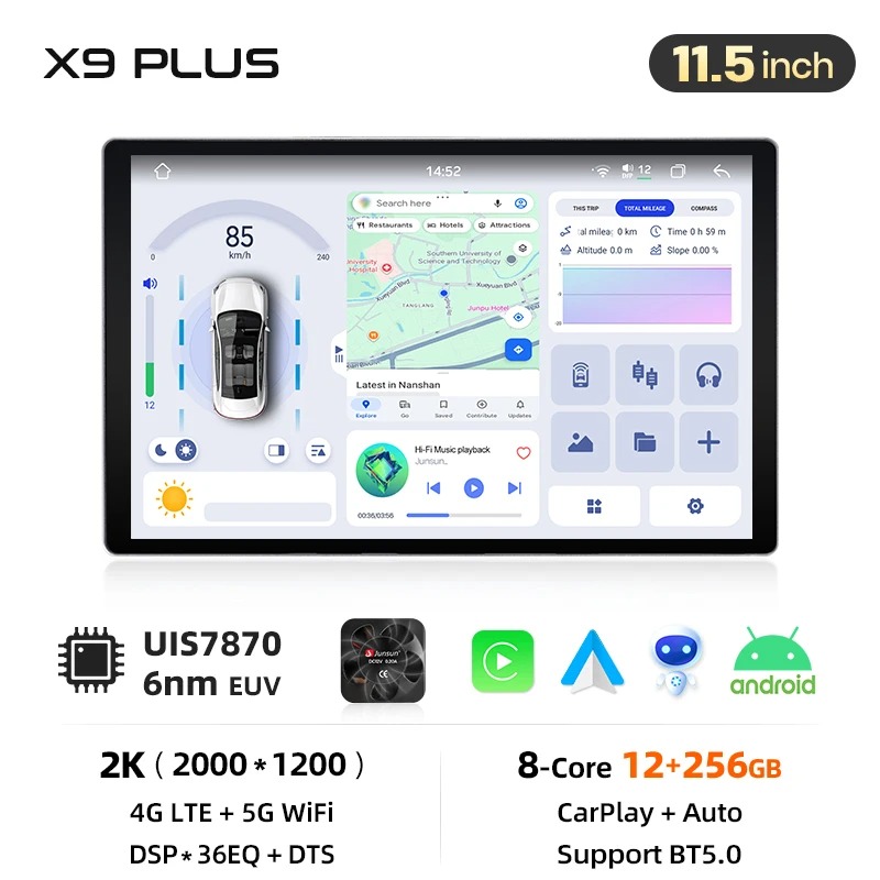 X9 Plus 11,5 Zoll Android-Einheit im Smart Fortwo 451, Berlin