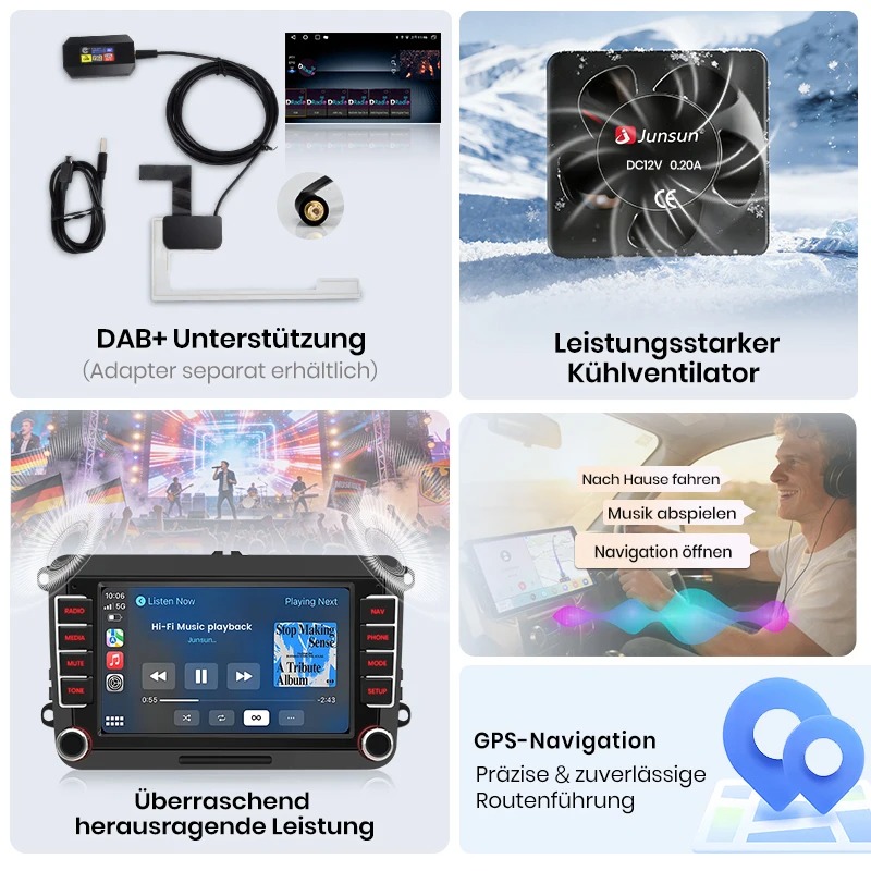 DAB+ und Kühlung im VW Caddy, Berlin