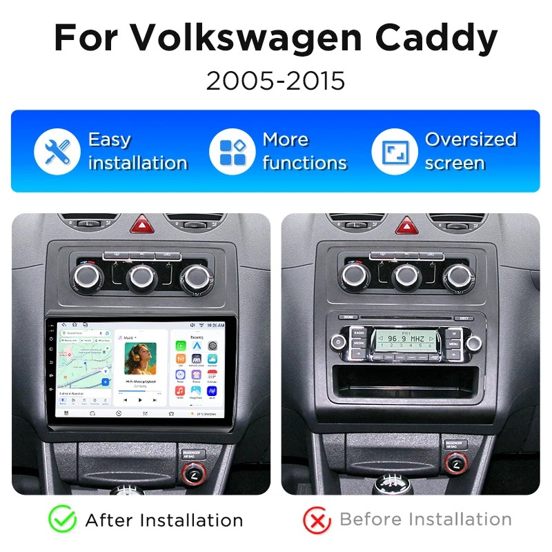 Android-Radio im VW Caddy, Startbildschirm, Berlin