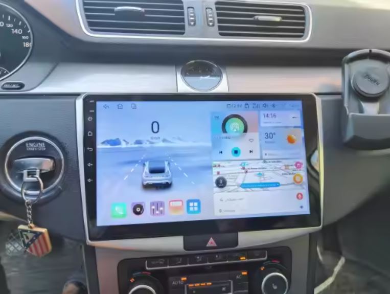 10-Zoll Android-Radio im VW Passat eingebaut, echtes Foto, Berlin