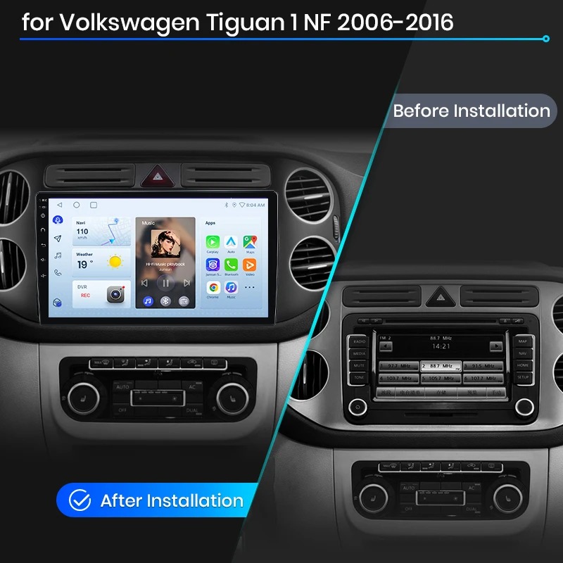 9-Zoll-Display im VW Tiguan MK1, Berlin