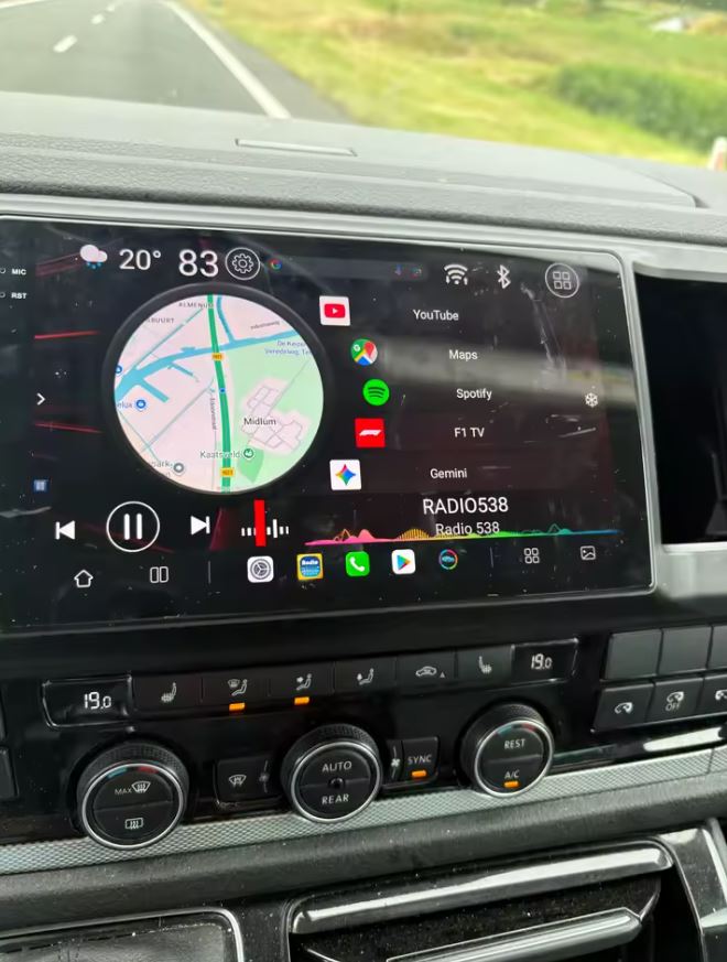9-Zoll Android-Radio im VW T6 eingebaut, echtes Foto, Berlin