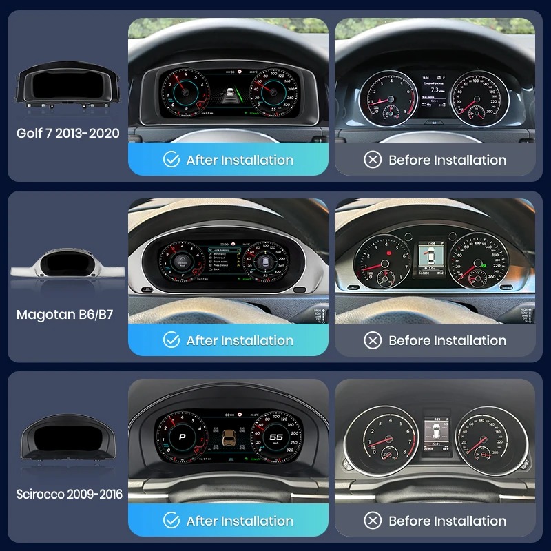 Digitales Cockpit im VW Golf 6, Berlin