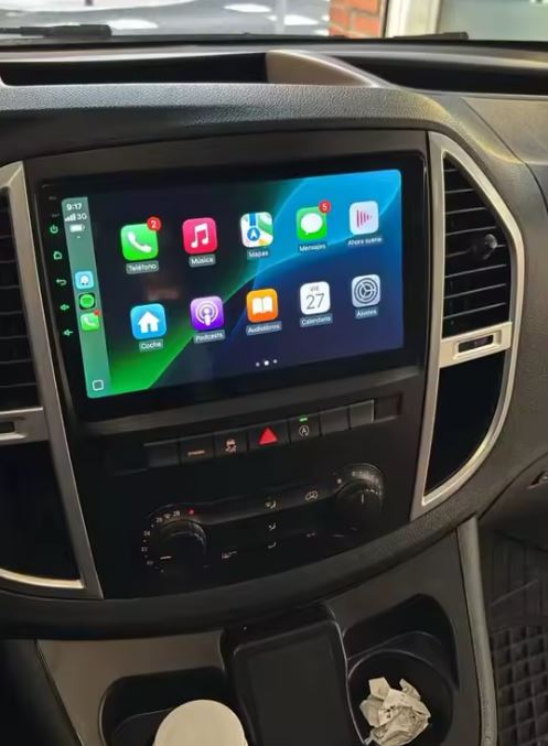 Android Radio im Mercedes Vito W447 eingebaut, echtes Foto, Berlin