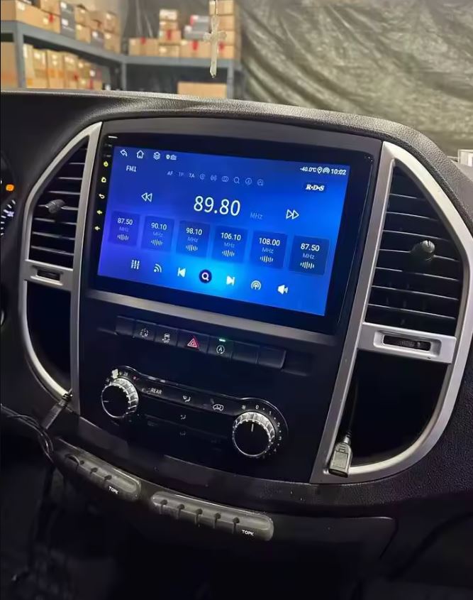 10-Zoll Android-Radio im Mercedes Vito W447, echtes Foto, Berlin